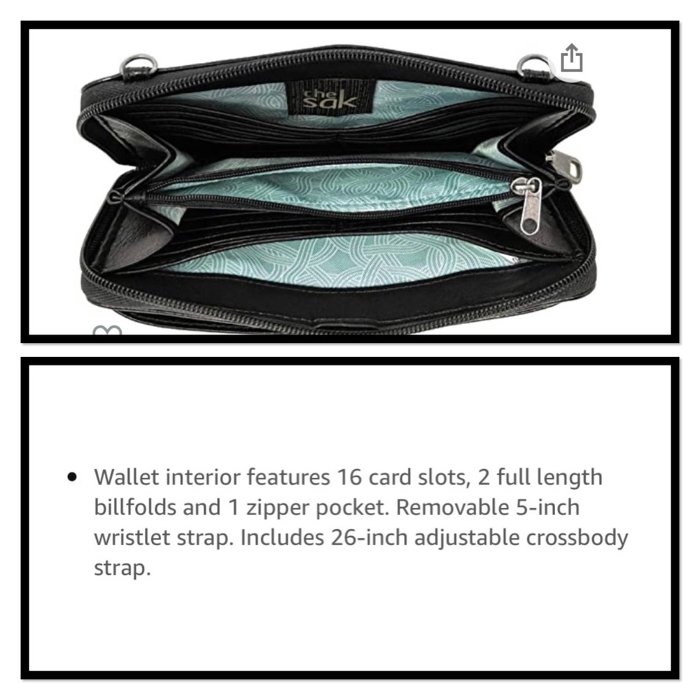 THE SAK 3 in 1 Phone Wallet/Wristlet/Crossbody Bag - Picture 5 of 10